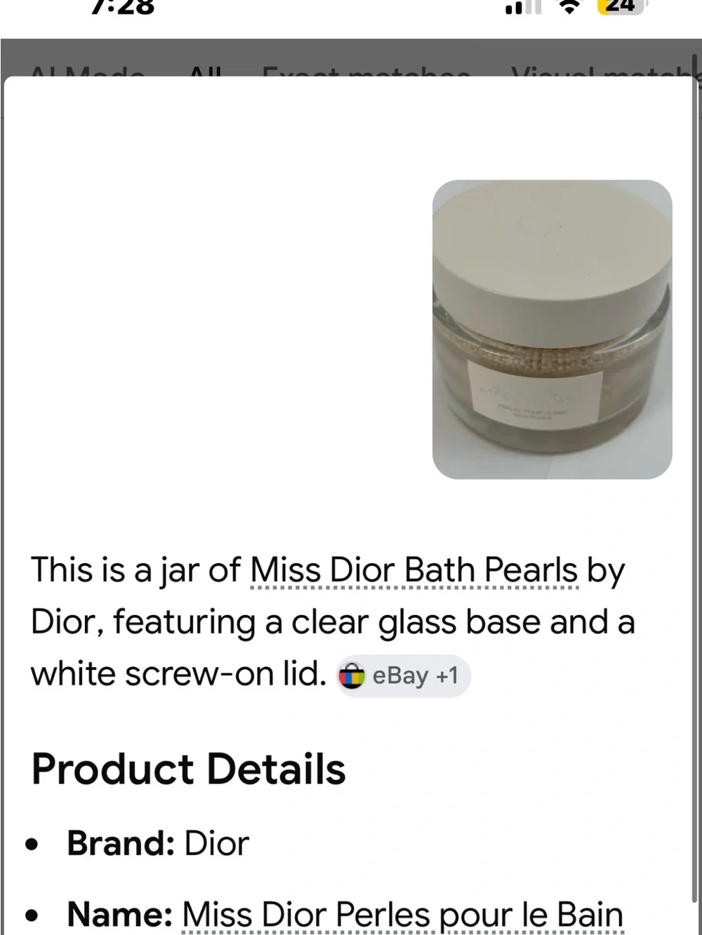 NWOB Dior Miss Dior Bath Pearls